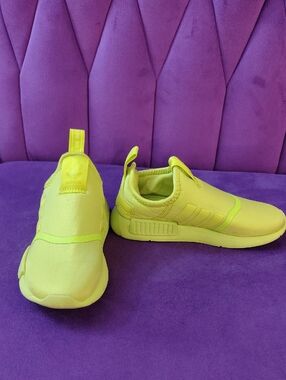 adidas Kids Neon Yellow Slip-On Sneakers